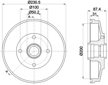 Тормозный барабан HELLA PAGID 8DT 355 302-641